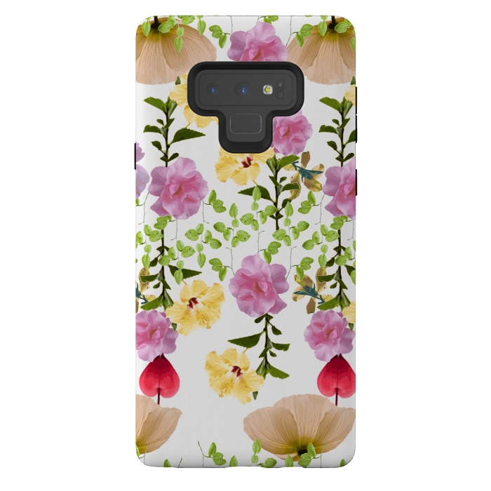 Galaxy Note 9 StrongFit Colorful Flower Collage by Zala Farah