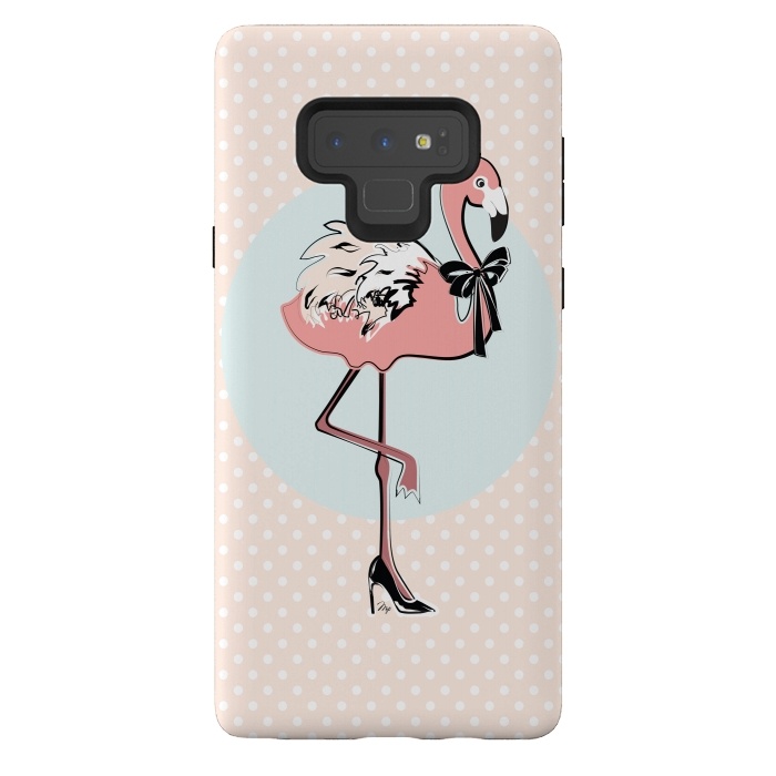 Galaxy Note 9 StrongFit Stylish Flamingo by Martina