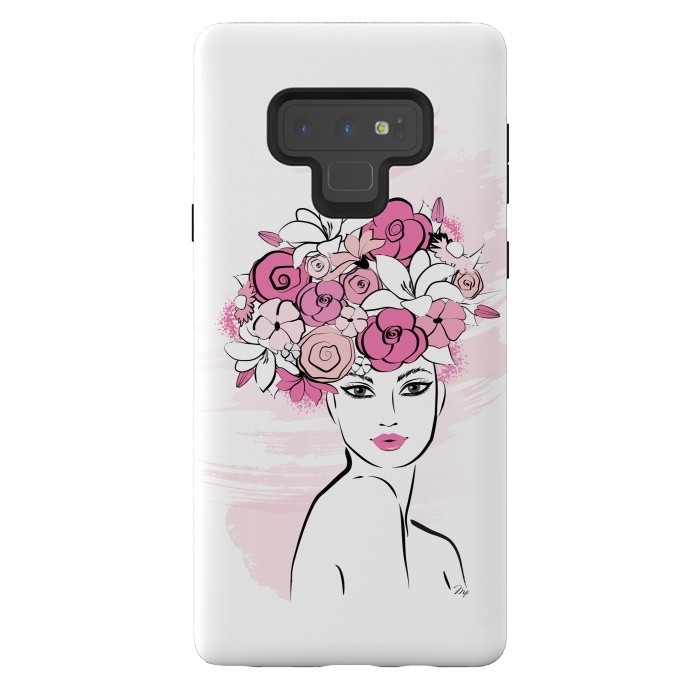 Galaxy Note 9 StrongFit Flower Crown Girl by Martina