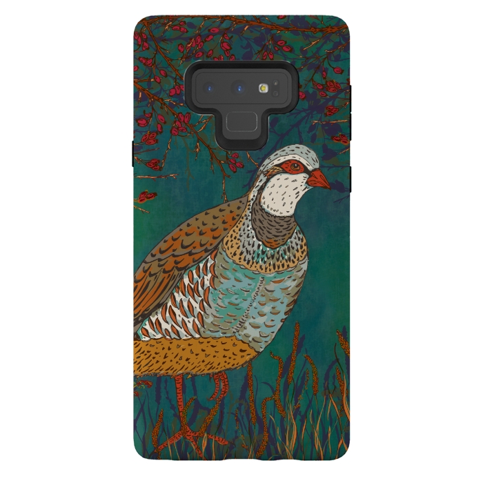 Galaxy Note 9 StrongFit Partridge by Lotti Brown