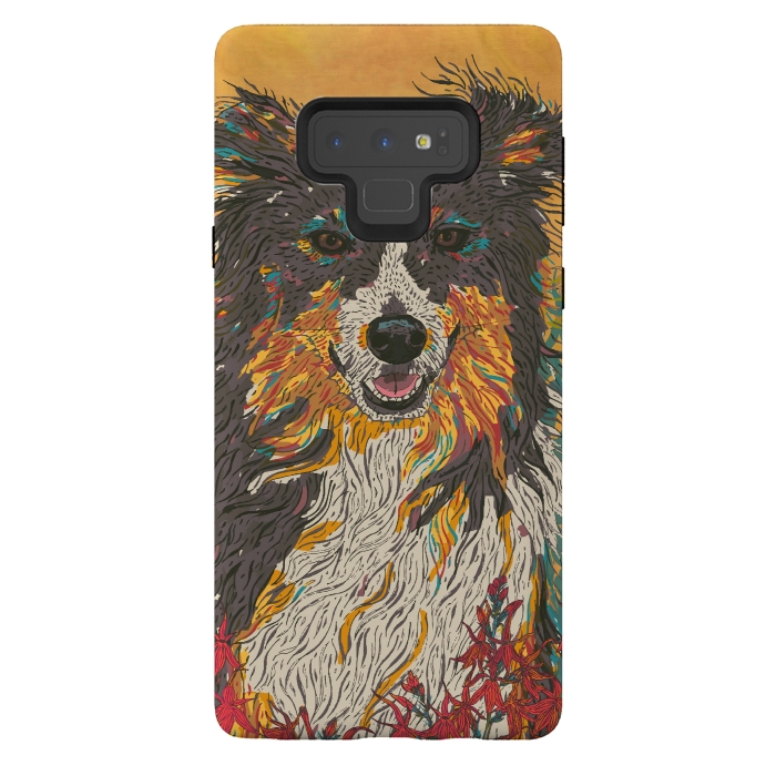Galaxy Note 9 StrongFit Border Collie by Lotti Brown