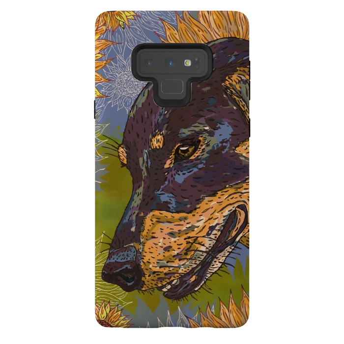 Galaxy Note 9 StrongFit Dachshund by Lotti Brown