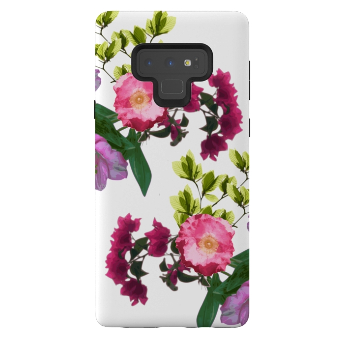 Galaxy Note 9 StrongFit Colorful Floral Print by Zala Farah
