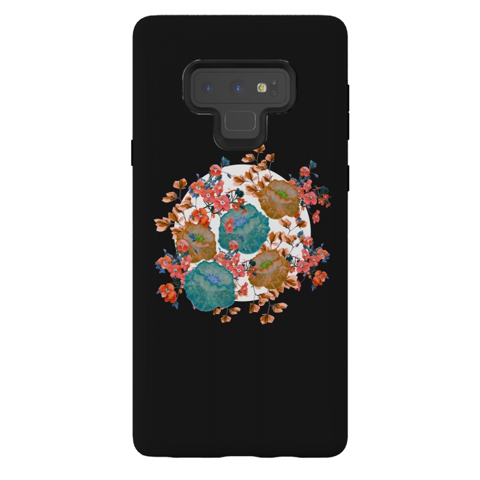 Galaxy Note 9 StrongFit Floral Stamp by Zala Farah