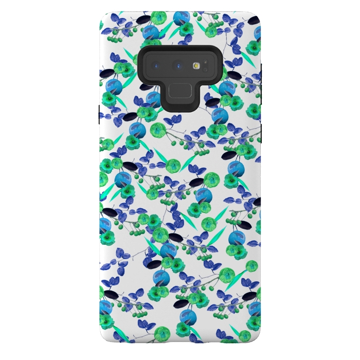 Galaxy Note 9 StrongFit Fruity Floral (Green) by Zala Farah