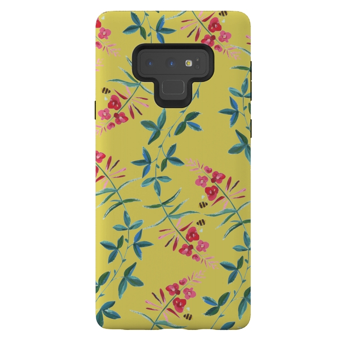 Galaxy Note 9 StrongFit Floral Vines by Zala Farah