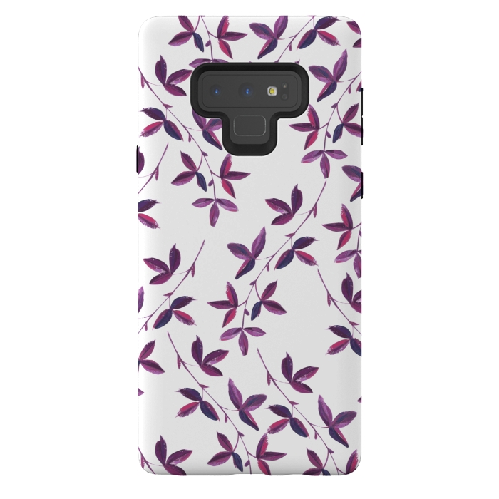 Galaxy Note 9 StrongFit Purple Vines by Zala Farah