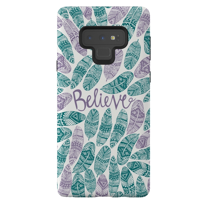 Galaxy Note 9 StrongFit Believe by Pom Graphic Design