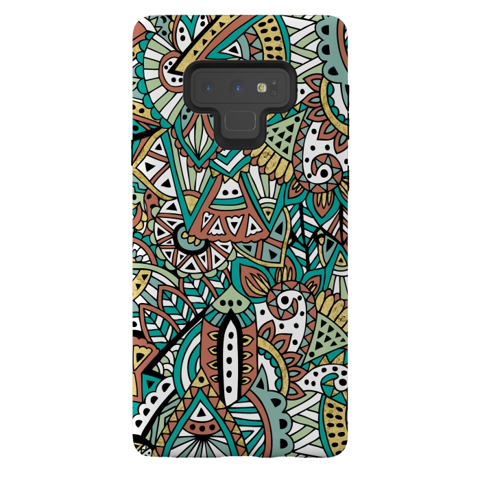 Galaxy Note 9 StrongFit African Botanicals by Pom Graphic Design