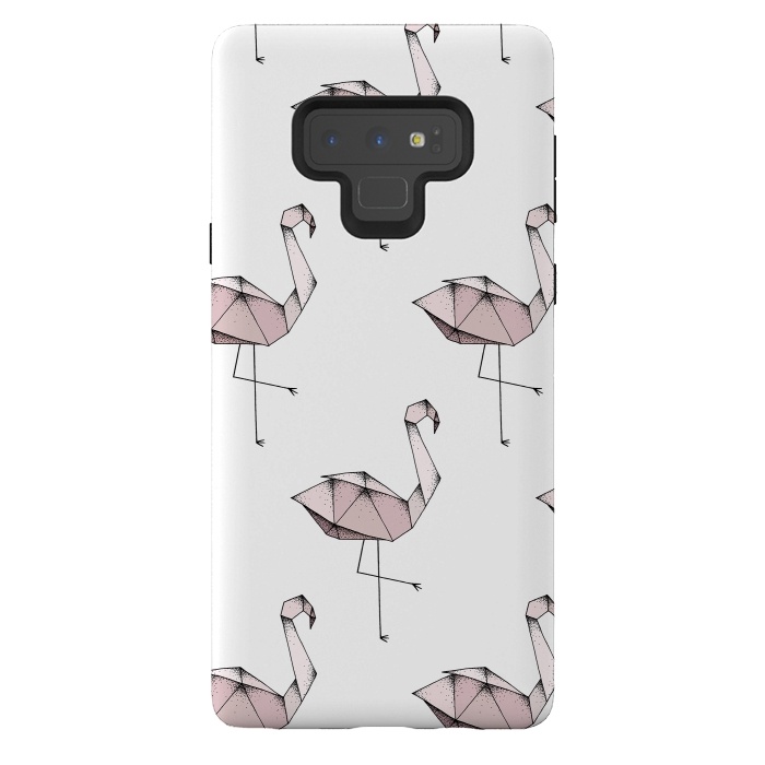 Galaxy Note 9 StrongFit Flamingos by Barlena