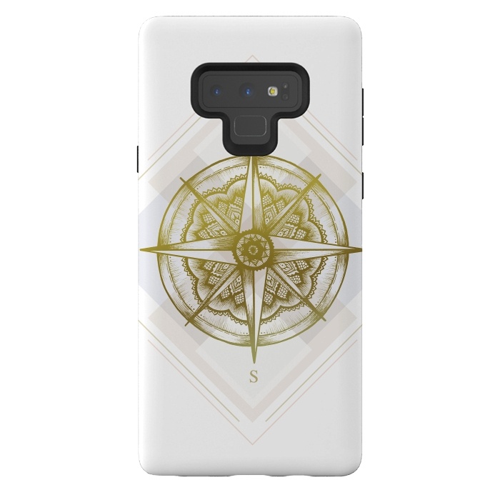 Galaxy Note 9 StrongFit Golden Compass by Barlena