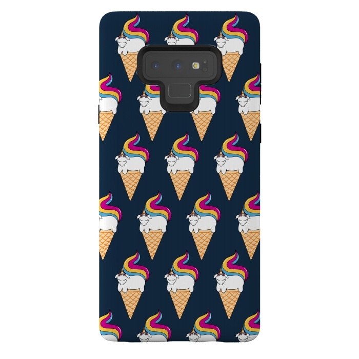 Galaxy Note 9 StrongFit Uni-cone pattern-blue by Coffee Man