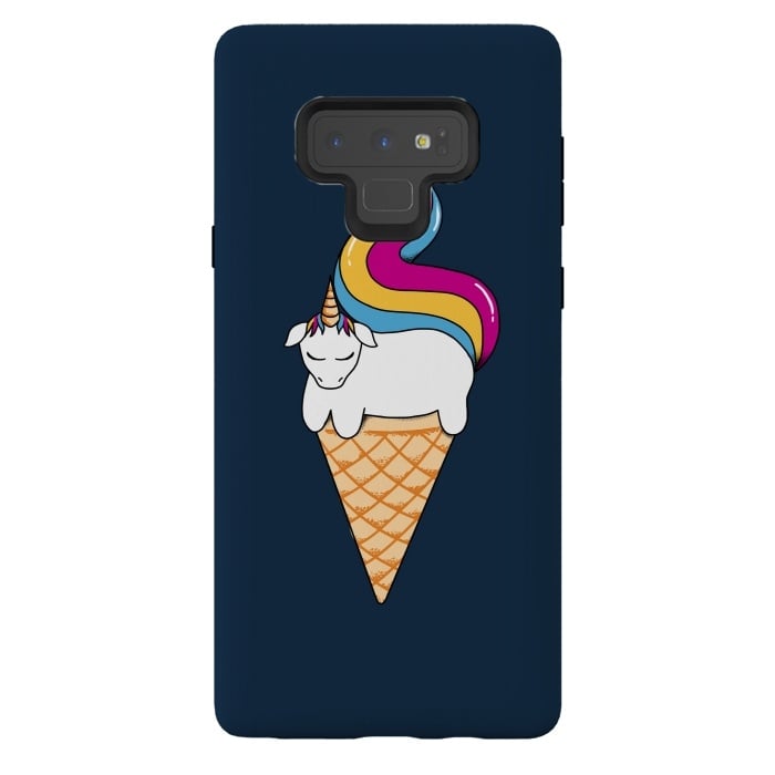Galaxy Note 9 StrongFit uni-cone blue by Coffee Man
