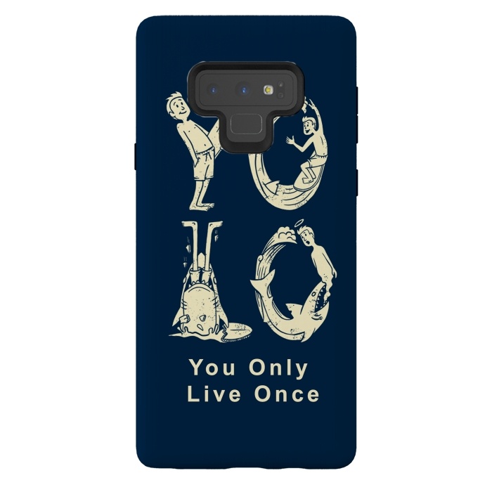 Galaxy Note 9 StrongFit YOLO you only live once by Coffee Man