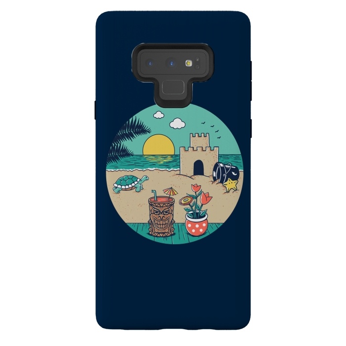 Galaxy Note 9 StrongFit Video game beach by Coffee Man
