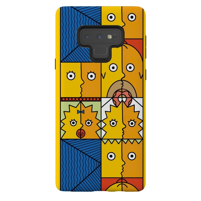 Galaxy Note 9 StrongFit Yellow Cubism by Coffee Man