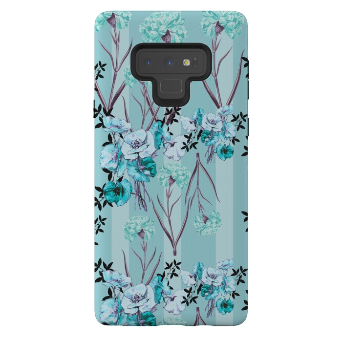 Galaxy Note 9 StrongFit Floral Love X (Blue) by Zala Farah