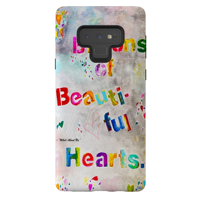 Galaxy Note 9 StrongFit We are Billions of Beautiful Hearts by Bettie * Blue
