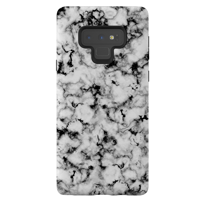 Galaxy Note 9 StrongFit Black and White Marble by CatJello