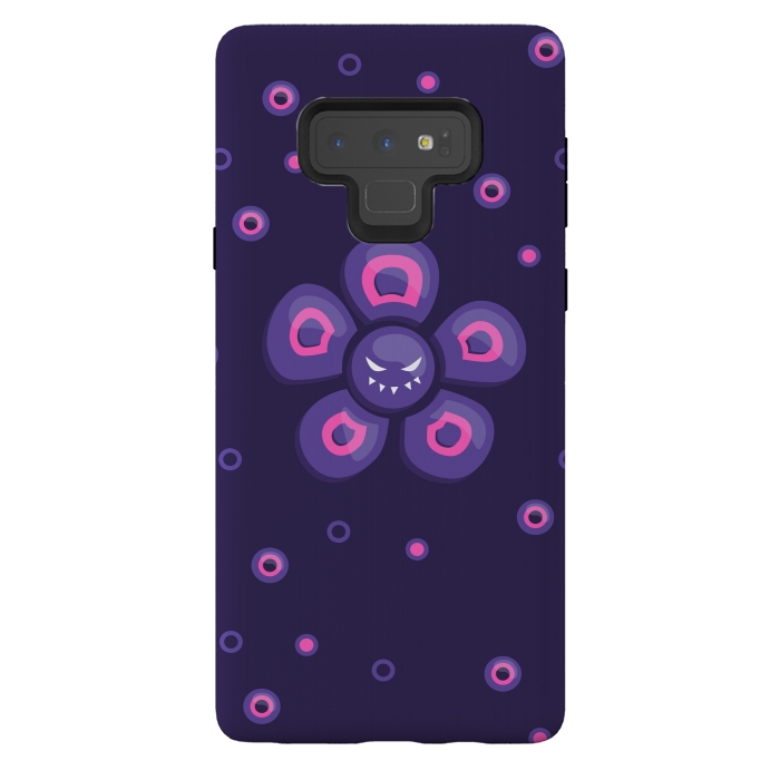 Galaxy Note 9 StrongFit Purple Evil Flower by Boriana Giormova