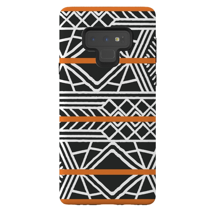 Galaxy Note 9 StrongFit Tribal ethnic geometric pattern 022 by Jelena Obradovic