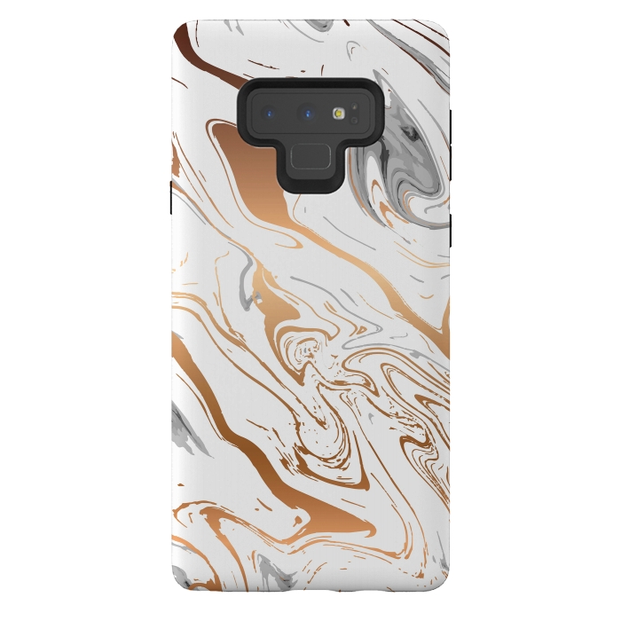 Galaxy Note 9 StrongFit Liquid Golden Marble 007 by Jelena Obradovic