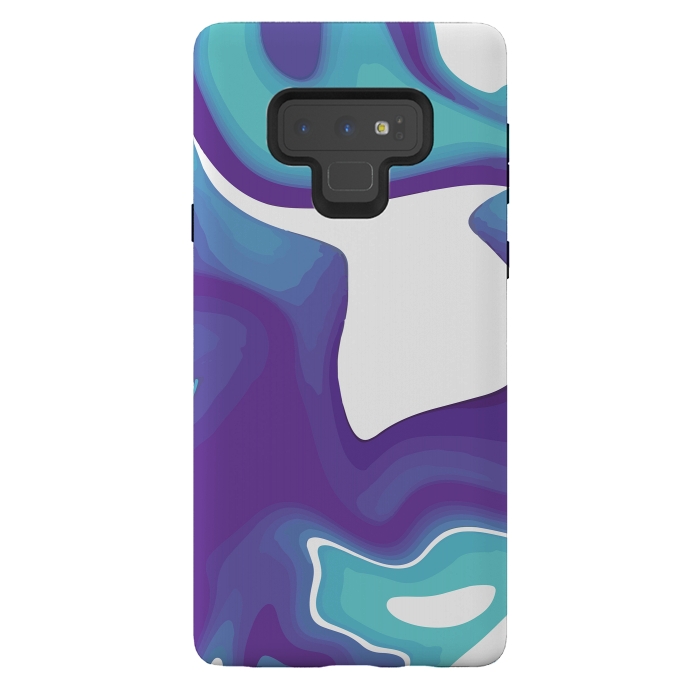 Galaxy Note 9 StrongFit Liquid Marble Purple Shades 010 by Jelena Obradovic