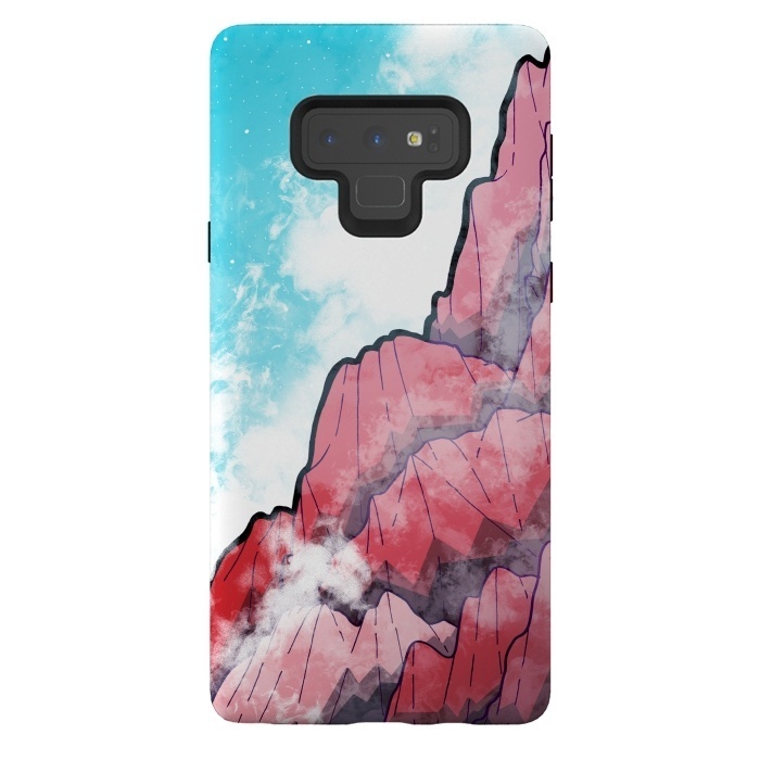 Galaxy Note 9 StrongFit The Misty Mountains by Steve Wade (Swade)