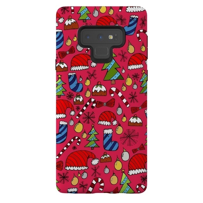 Galaxy Note 9 StrongFit The Christmas Pattern by Steve Wade (Swade)