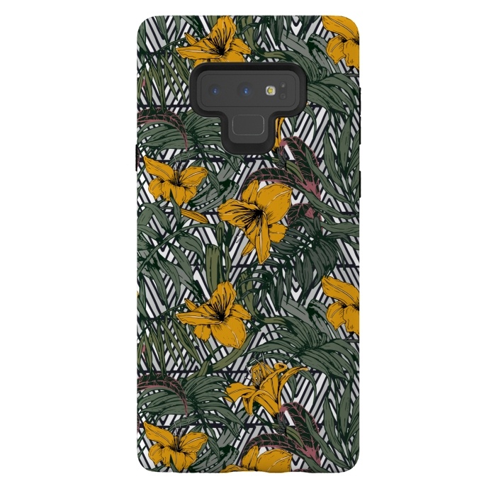 Galaxy Note 9 StrongFit Tribal tropical bloom by Mmartabc