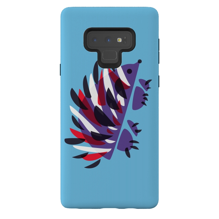 Galaxy Note 9 StrongFit Abstract Colorful Hedgehog by Boriana Giormova