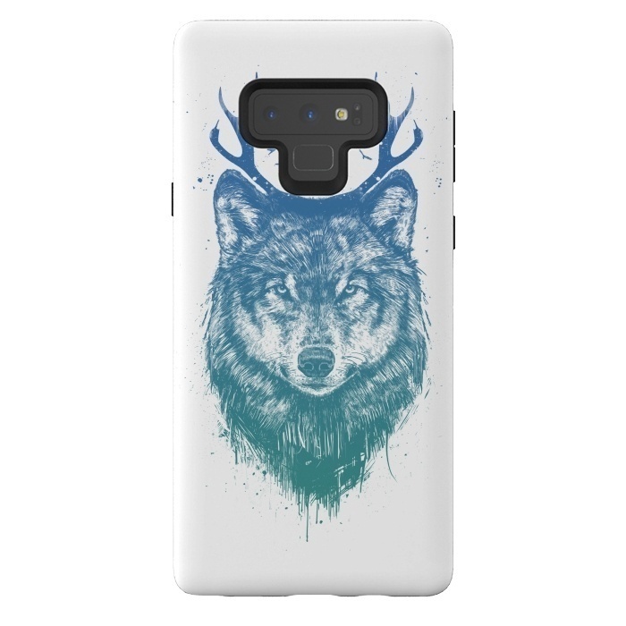 Galaxy Note 9 StrongFit Deer wolf by Balazs Solti