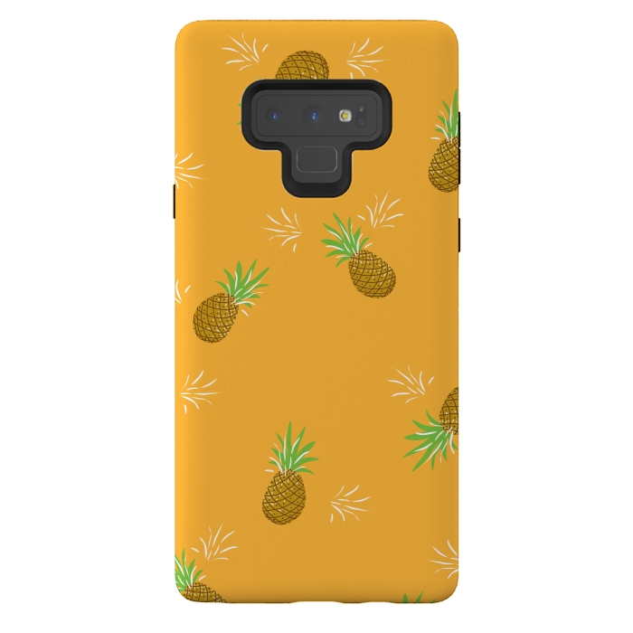 Galaxy Note 9 StrongFit Pineapples in Mango by Zoe Charlotte