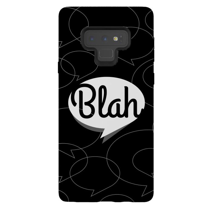 Galaxy Note 9 StrongFit Blah, blah, blah! (B&W version) by Dellán