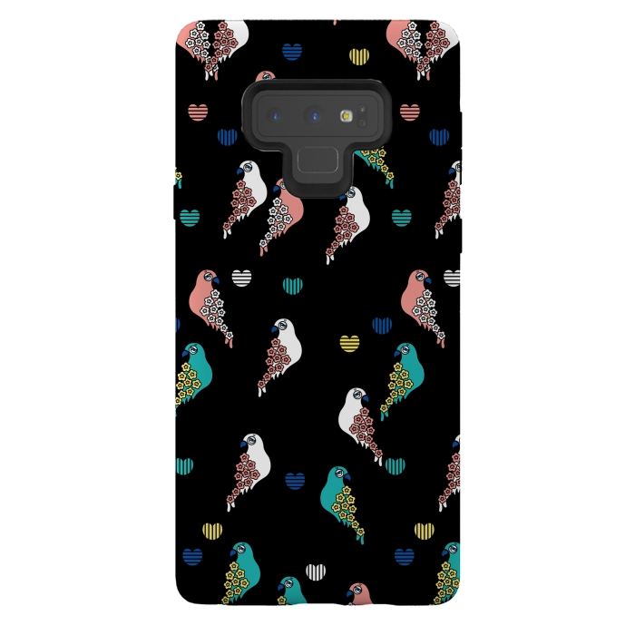 Galaxy Note 9 StrongFit CUTIE BIRDS by Michael Cheung