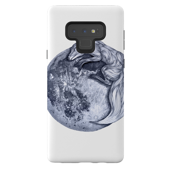 Galaxy Note 9 StrongFit Fox and Moon by ECMazur 