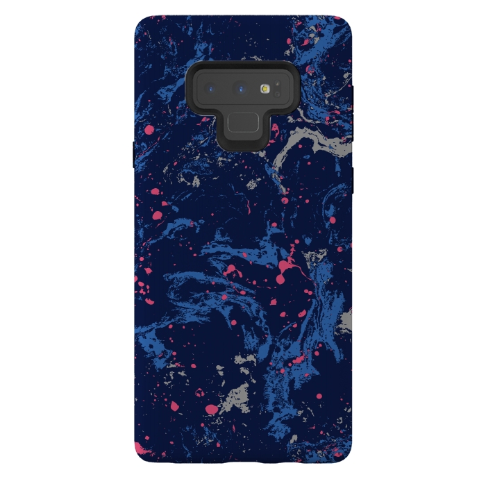 Galaxy Note 9 StrongFit Marble Blue by Susanna Nousiainen
