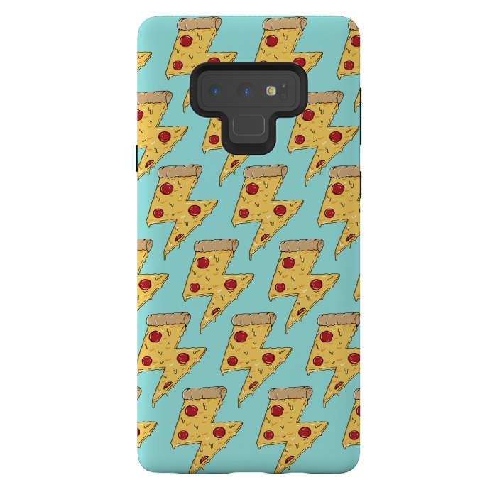 Galaxy Note 9 StrongFit Pizza Power Pattern Green by Coffee Man