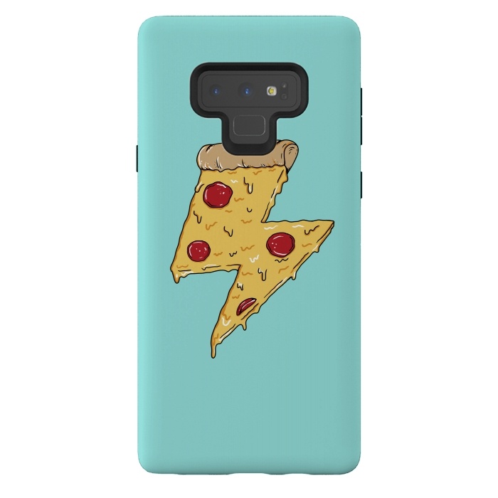 Galaxy Note 9 StrongFit Pizza power green by Coffee Man
