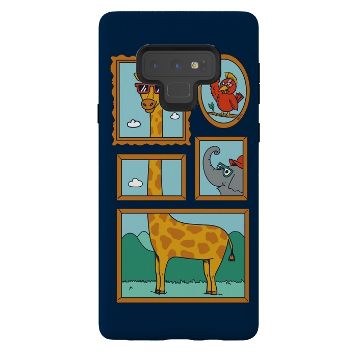 Galaxy Note 9 StrongFit Portrait of Animals Blue by Coffee Man