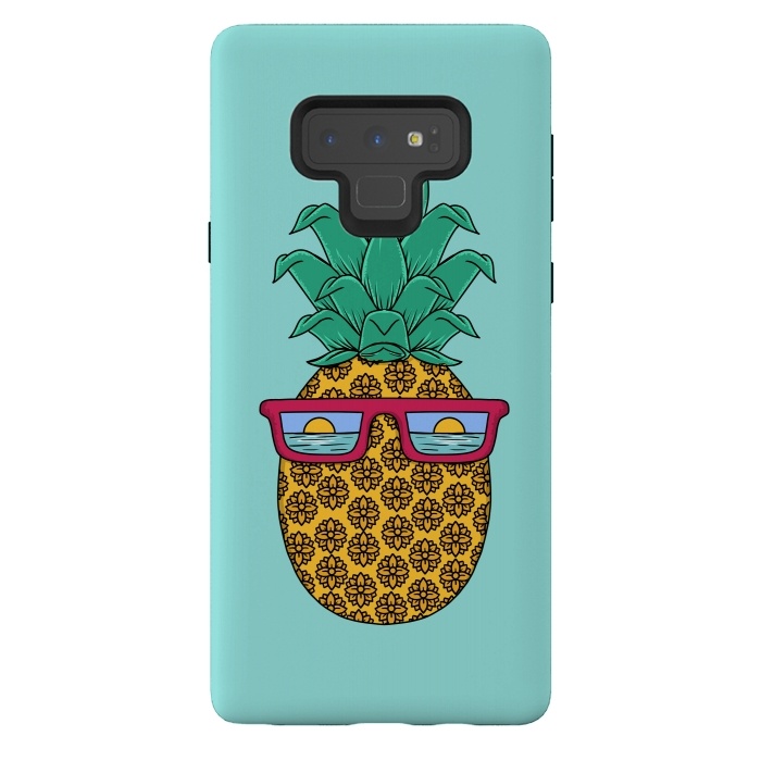 Galaxy Note 9 StrongFit Floral Pineapple by Coffee Man