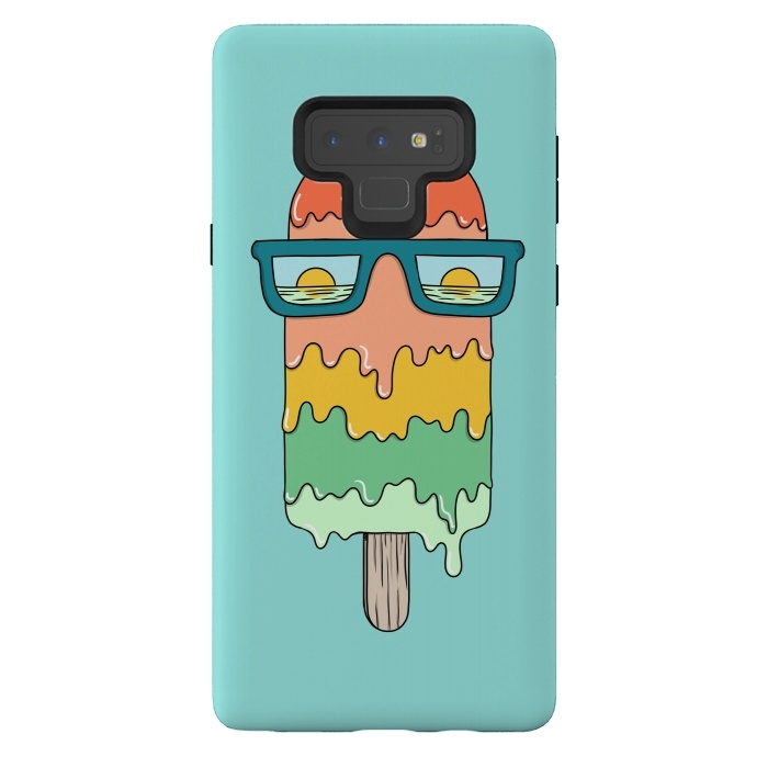 Galaxy Note 9 StrongFit Hot Ice Cream Green by Coffee Man