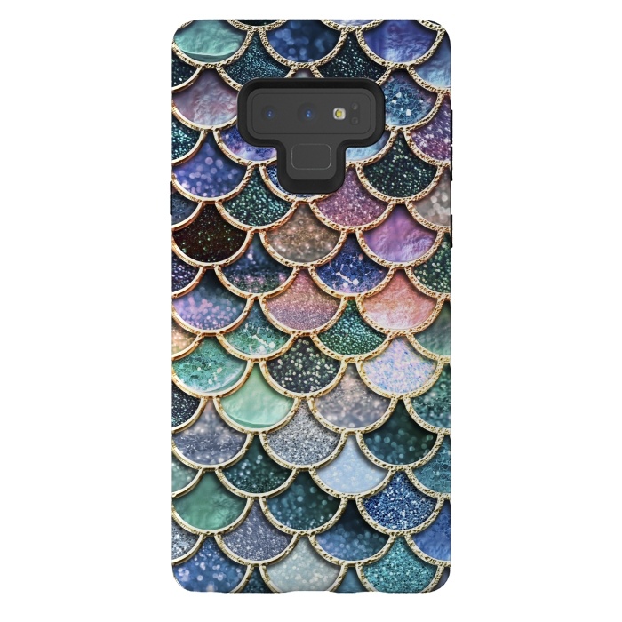 Galaxy Note 9 StrongFit Multicolor Metal Mermaid Scales by  Utart