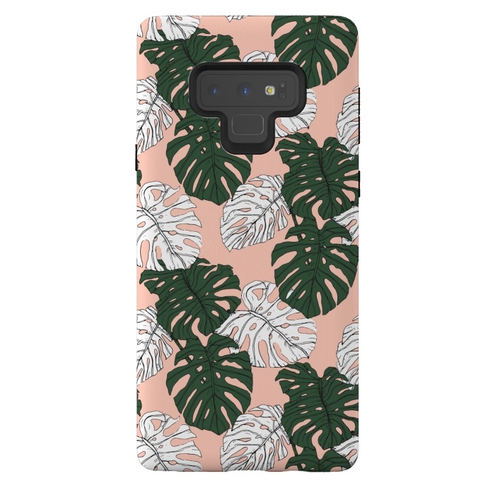 Galaxy Note 9 StrongFit Hand drawing monstera pastel color by Mmartabc