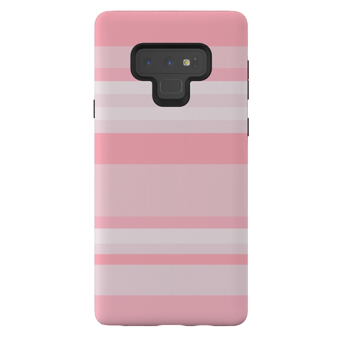 Galaxy Note 9 StrongFit Pink Stripes by Dhruv Narelia