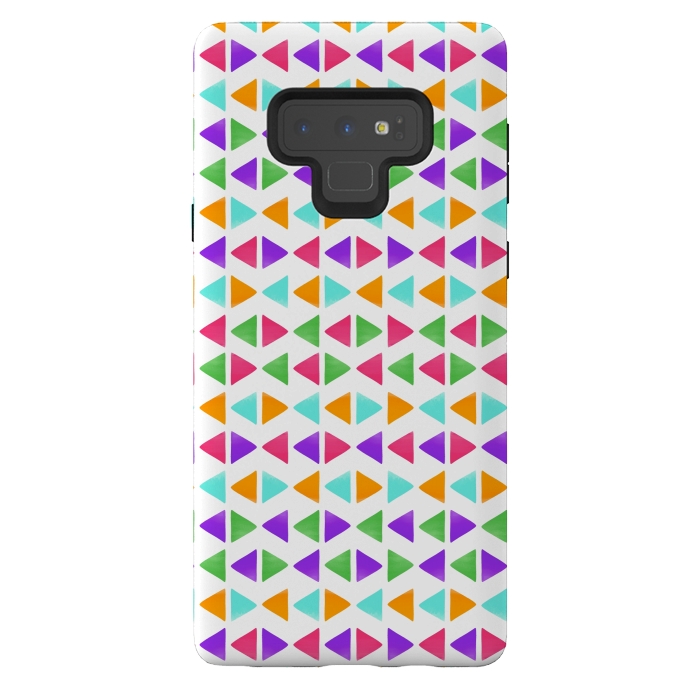 Galaxy Note 9 StrongFit Colorful Triangles by Dhruv Narelia