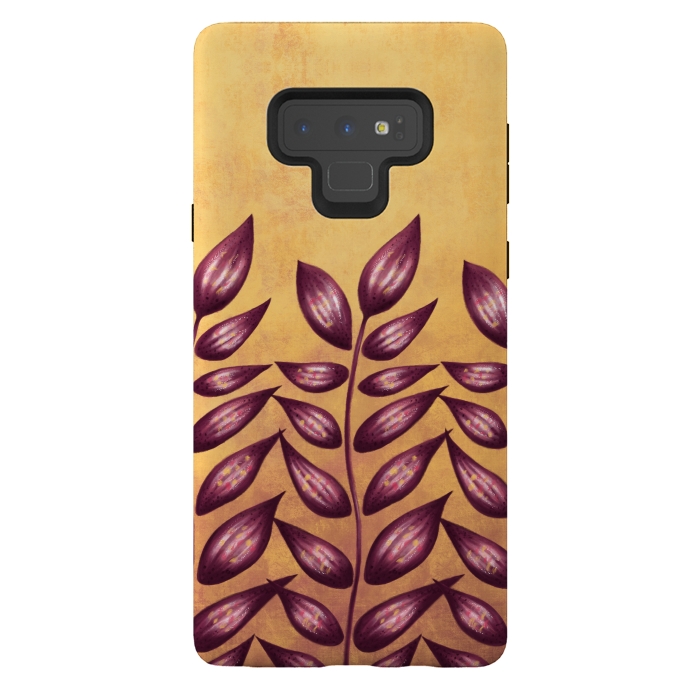 Galaxy Note 9 StrongFit Abstract Plant With Purple Leaves by Boriana Giormova