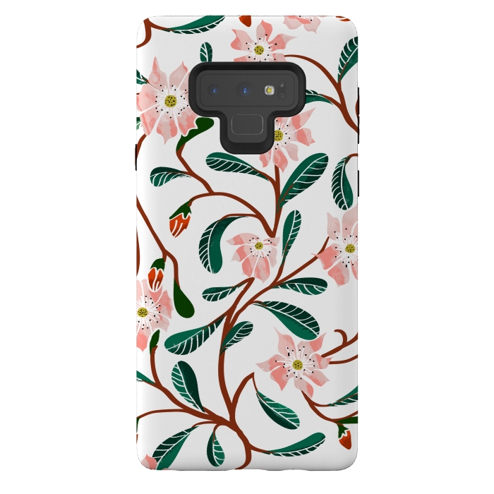 Galaxy Note 9 StrongFit Floral Deco by Uma Prabhakar Gokhale