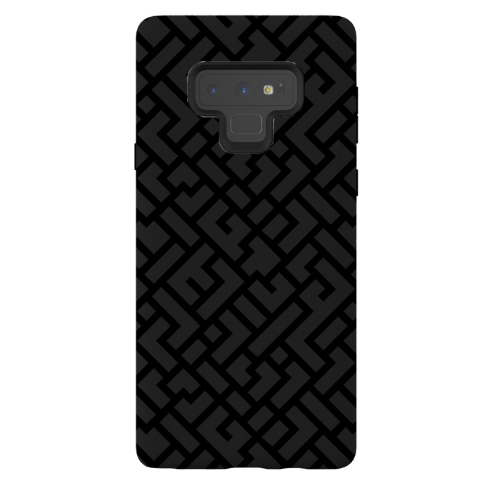 Galaxy Note 9 StrongFit Black Labyrinth by Sitchko