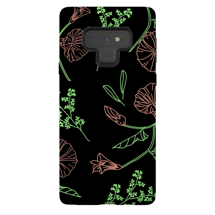 Galaxy Note 9 StrongFit floral design 3 by MALLIKA